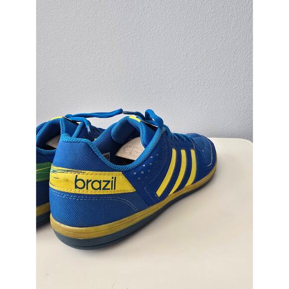 adidas Men’s Brasil Blue/Yellow Trainer US 9 Street Casual Bold Soccercore - Picture 4 of 8